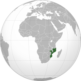 Mozambico map